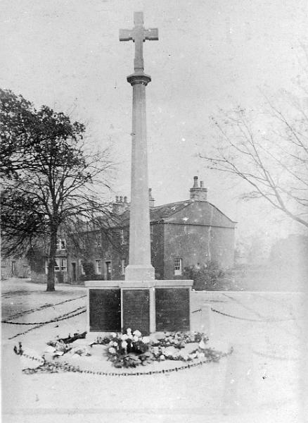 LP War Memorial.jpg - Postcard of Long Preston War Memorial. Unveiled by Capt. Denton on Sunday October 24th 1920.  Address by Rev. R Shipman. The memorial was made and erected by the village builder John Carr.